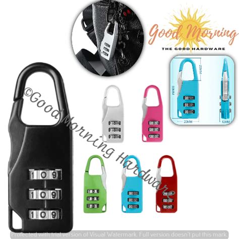 1PCS 3 Digit Resettable Combination Padlock Coded .
